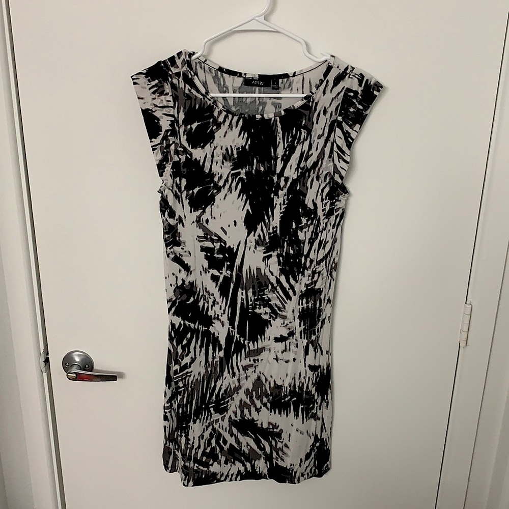 Black and White Cotton Dress